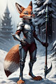 Armoured Vixen in a Snowy Landscape by babeyax715