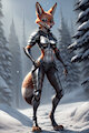 Armoured Vixen in a Snowy Landscape #2