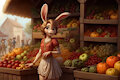 a wholesome market scene by babeyax715