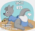 Button popping YCH by BaltNWolf