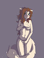 Emerging from the Changing Room at the Nude Beach by AviFoxArtist