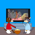 Movie night otters.