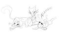 MEAN KITTY IS MEAN! by DarkElement