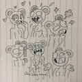 slightly stylized modbear sketches