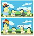 Cyndaquil and Quilava Commish by pichu90