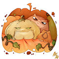 Grumpy pumpkins by Fuf
