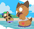 Commission - beach prank