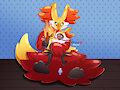 Inflatable Delphox Trance [commission]