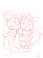 First Kiss (sketch) by andybunny