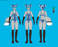 Swimsuit Study - One-piece swimsuit design - Blue