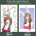 Draw this again meme 2011 to 2023