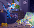Blue and Nabe Scary Storytime by NabePup