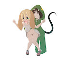 rin gropes gwen by SilverMoriko