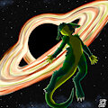 Stell next to a black hole by Stardustchild01