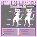 price update,open commissions! by SilverDeCrema