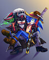 Sonic & One piece crossover by Mav3s