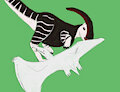 Frightened parasaurolophus