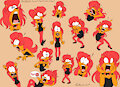 Reds Scared expressions practice art sheet by SwiftstarsOfficial