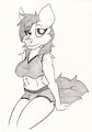 Horse Girl in Shorts