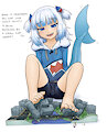 a city under Gura's feet by AlloyRabbit
