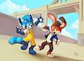 Zenith and Nican Dancing by pandapaco