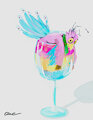 A Glass of Pan Peacock