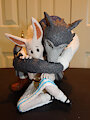 Legoshi and Haru 3D Pen Sculpture by Ranierfoxy