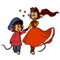 Fievel X Tanya - Romantic Stroll by MystKnight