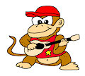 Diddy Kong with his banjo by frogtable125