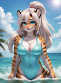 Cats love water by celestialjade