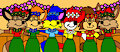 Alex, Fix, Kipper, Friends in Hula on Tiki Hut Luau by LouisCyan157