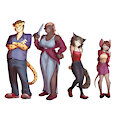 Cats n Cameras - Sticker Set #2 - Jim Lana Bella Jessi by cheetahjab
