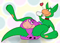 Having a gay old time ^^ (for those who remembers the flintstones intro)