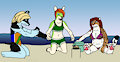 Maria, Basil and Vanessa swimsuits! by 4x4pup