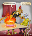 The Cake is on fire