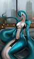 Blue Viper Naga Babe by Annaklava
