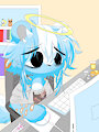 What she doin on the computer?