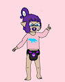 Lizzie in her Ink Fluffy Diaper by Toddlerdiaper20