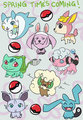 Spring Pokemon stickers