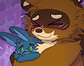 Bon Bon's big Tanuki plushie snuggles