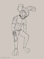 Edgy anime gothic bunny, rough