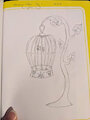 Nonsense-Tober Sketch Day 1 - Pumpkin + Cage by NightWolf714