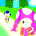 toadette and blue toad
