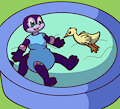 Calista kiddie-pool time - By Rogeykun