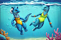 Out for a Swim by Lottadaydreaming