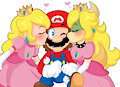 Koopa Peach and Princess Peach loves Mario