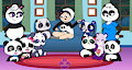 A mini chat between pandas by BigPandaSebArts