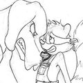 Pockets and his coon hound by pandapaco