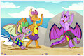 Dragon beach greeting! by Foxlover91