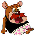 Monterey Jack in his Black Undershirt and Heart Boxers
